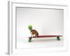 Chihuahua on a Skateboard-Chris Rogers-Framed Photographic Print