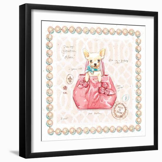 Chihuahua Puppy Purse-Chad Barrett-Framed Art Print