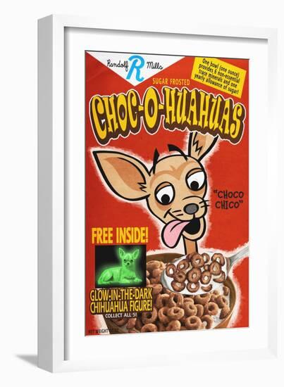 Chihuahua - Retro Cereal Ad-Lantern Press-Framed Art Print