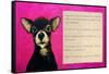 Chihuahua with a Blind Man in a Restaurant-Cathy Cute-Framed Stretched Canvas