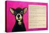 Chihuahua with a Blind Man in a Restaurant-Cathy Cute-Stretched Canvas