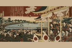 Horse Race at Ueno Park-Chikanobu-Framed Art Print