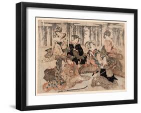 Chikurin No Kabe No Mae No Shichikenjin-Kubo Shunman-Framed Giclee Print