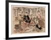 Chikurin No Kabe No Mae No Shichikenjin-Kubo Shunman-Framed Giclee Print