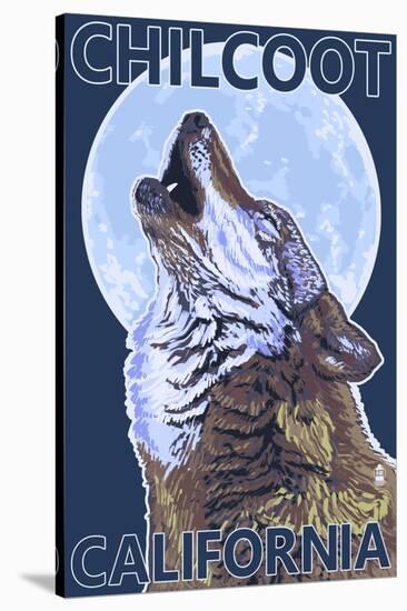 Chilcoot, California - Wolf Howling-Lantern Press-Stretched Canvas