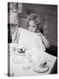 Child Actress Shirley Temple Celebrating Her Eighth Birthday on 20th Century Fox Lot-Alfred Eisenstaedt-Stretched Canvas