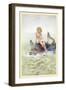 Child And A Sea Creature-Hector Caffieri-Framed Art Print