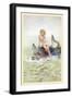 Child And A Sea Creature-Hector Caffieri-Framed Art Print