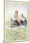 Child And A Sea Creature-Hector Caffieri-Mounted Art Print