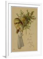 Child and Bell-M Ellen Edwards-Framed Art Print