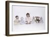 Child and Dog Wrapped in Towel-Nora Hernandez-Framed Giclee Print