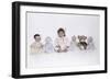 Child and Dog Wrapped in Towel-Nora Hernandez-Framed Giclee Print