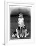 Child and Spaniel-null-Framed Photographic Print