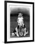Child and Spaniel-null-Framed Photographic Print