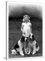 Child and Spaniel-null-Stretched Canvas