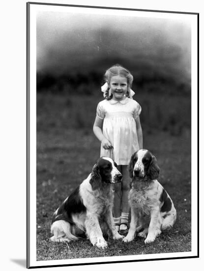 Child and Spaniel-null-Mounted Photographic Print