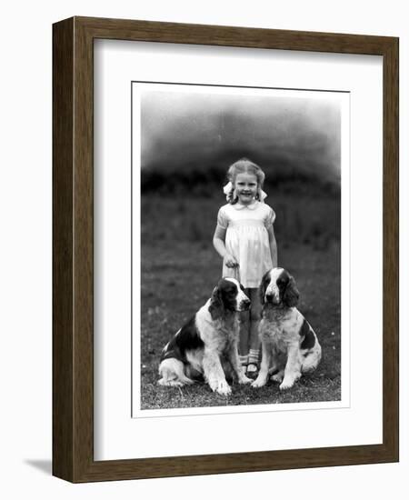 Child and Spaniel-null-Framed Photographic Print