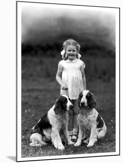 Child and Spaniel-null-Mounted Premium Photographic Print