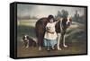 Child and St Bernards-null-Framed Stretched Canvas