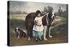 Child and St Bernards-null-Stretched Canvas