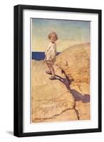 Child and their Shadow, from 'A Child's Garden of Verses' by Robert Louis Stevenson, Published 1885-Jessie Willcox-Smith-Framed Giclee Print