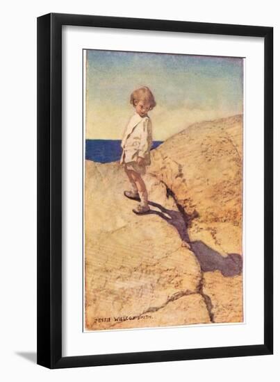 Child and their Shadow, from 'A Child's Garden of Verses' by Robert Louis Stevenson, Published 1885-Jessie Willcox-Smith-Framed Giclee Print
