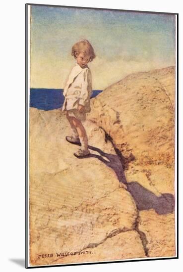 Child and their Shadow, from 'A Child's Garden of Verses' by Robert Louis Stevenson, Published 1885-Jessie Willcox-Smith-Mounted Giclee Print