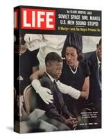 Child and Widow of Murdered Civil Rights Activist Medgar Evers at his Funeral, June 28, 1963-John Loengard-Stretched Canvas
