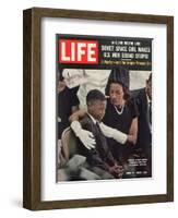 Child and Widow of Murdered Civil Rights Activist Medgar Evers at his Funeral, June 28, 1963-John Loengard-Framed Photographic Print