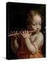 Child Angel Playing a Flute, C.1500-Bernardino Luini-Stretched Canvas