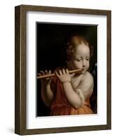Child Angel Playing a Flute, C.1500-Bernardino Luini-Framed Giclee Print