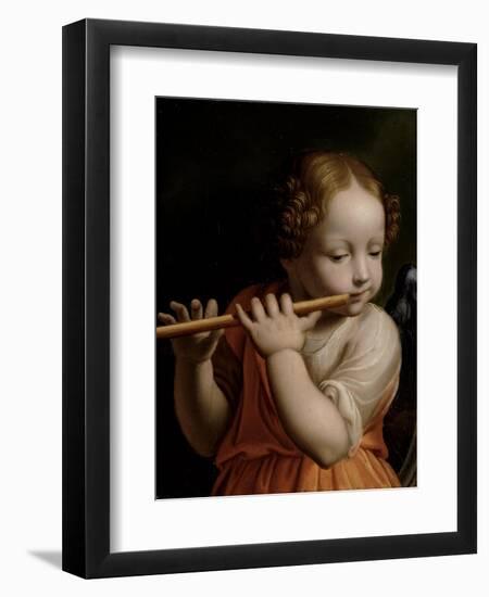 Child Angel Playing a Flute, C.1500-Bernardino Luini-Framed Giclee Print