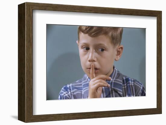 Child Asking for Silence-William P. Gottlieb-Framed Photographic Print