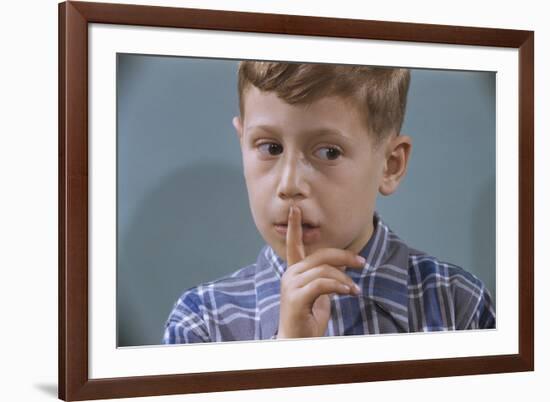 Child Asking for Silence-William P. Gottlieb-Framed Photographic Print