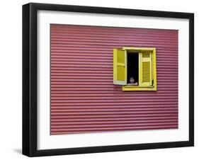 Child at a Window, La Boca, Buenos Aires, Argentina, South America-Thorsten Milse-Framed Photographic Print