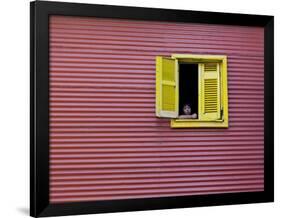 Child at a Window, La Boca, Buenos Aires, Argentina, South America-Thorsten Milse-Framed Photographic Print