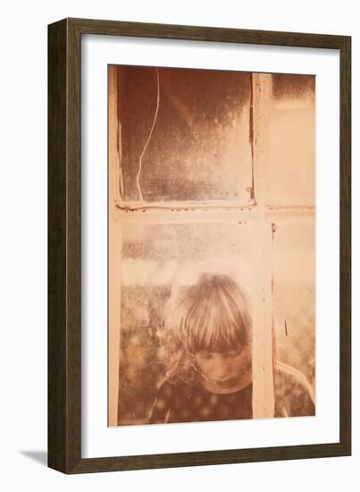 Child Behind Window-Steve Allsopp-Framed Photographic Print