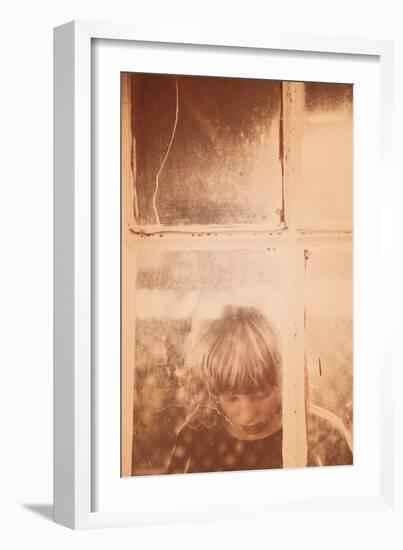 Child Behind Window-Steve Allsopp-Framed Photographic Print