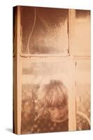 Child Behind Window-Steve Allsopp-Stretched Canvas
