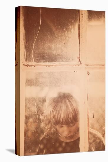 Child Behind Window-Steve Allsopp-Stretched Canvas