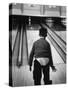 Child Bowling at a Local Bowling Alley-Art Rickerby-Stretched Canvas