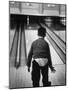 Child Bowling at a Local Bowling Alley-Art Rickerby-Mounted Photographic Print