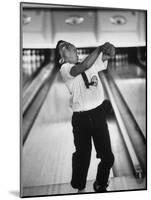 Child Bowling at a Local Bowling Alley-Art Rickerby-Mounted Photographic Print