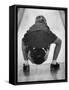 Child Bowling at a Local Bowling Alley-Art Rickerby-Framed Stretched Canvas