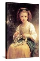 Child Braiding a Crown-William Adolphe Bouguereau-Stretched Canvas