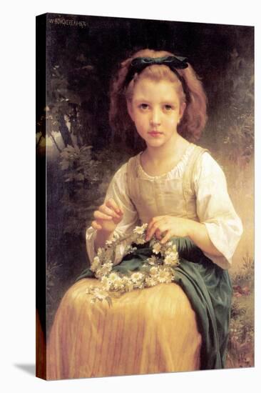 Child Braiding a Crown-William Adolphe Bouguereau-Stretched Canvas