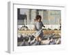 Child Chasing the Famous White Pigeons, Mazar-I-Sharif, Afghanistan-Jane Sweeney-Framed Photographic Print