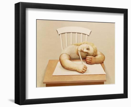 Child Drawing, 1995-Evelyn Williams-Framed Giclee Print