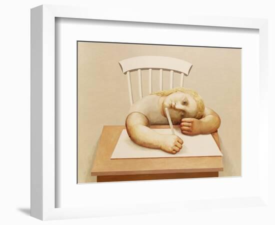 Child Drawing, 1995-Evelyn Williams-Framed Giclee Print