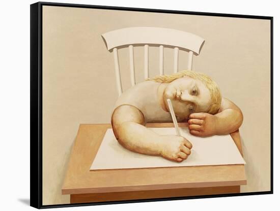 Child Drawing, 1995-Evelyn Williams-Framed Stretched Canvas